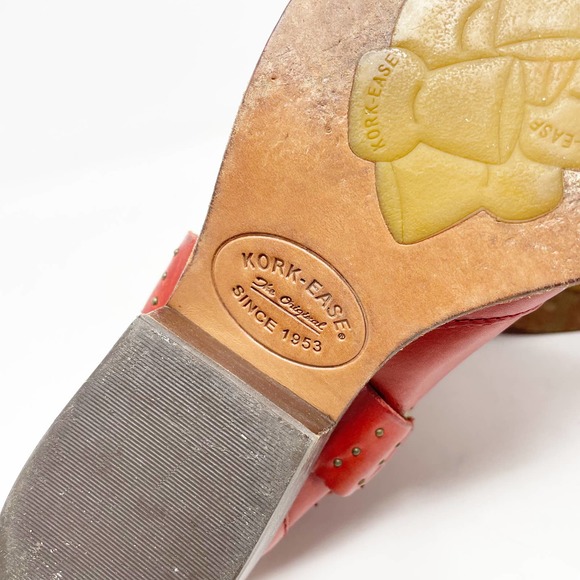 Kork-Ease Katie Red Studded Harness Western Moto Ankle Bootie - Picture 8 of 11